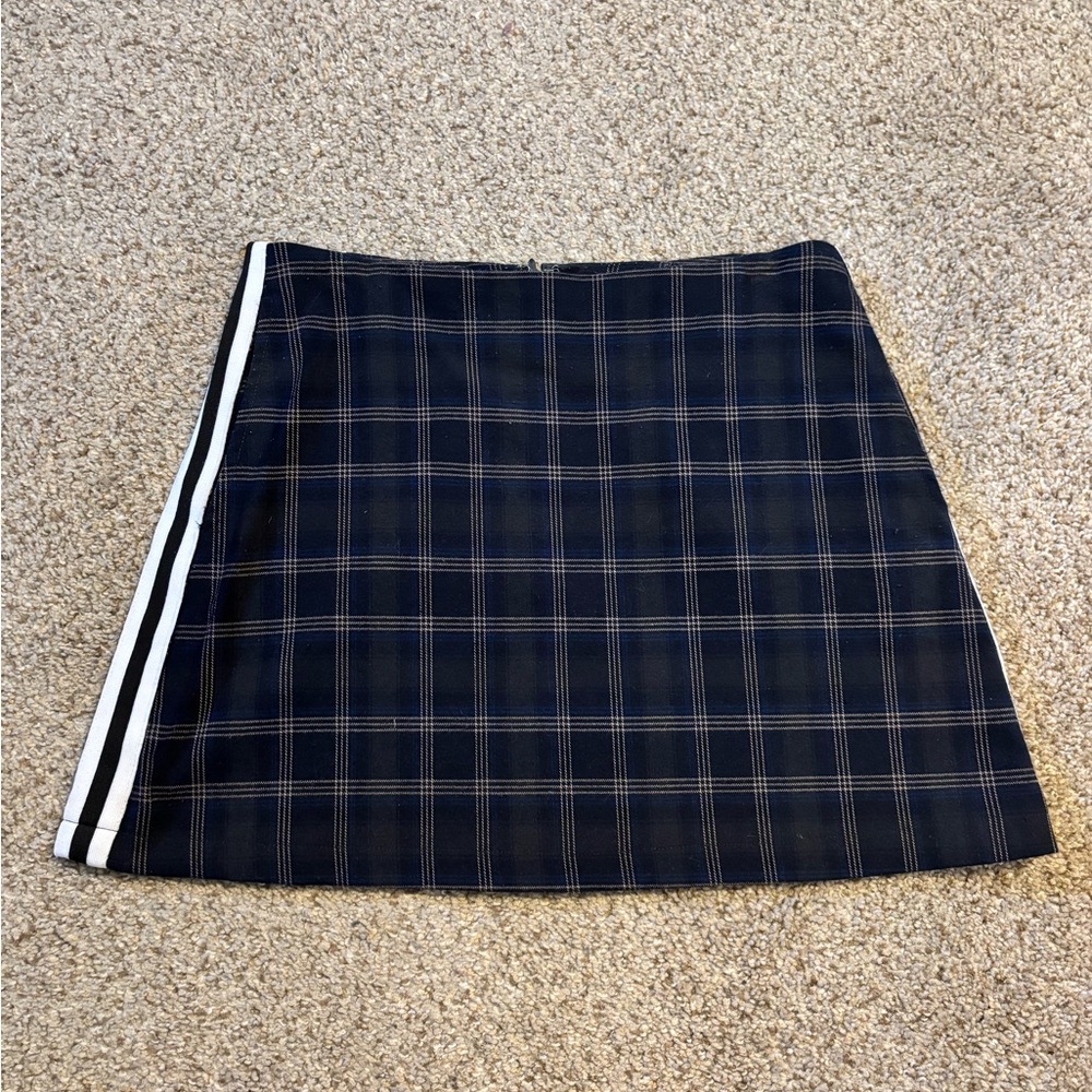 Urban Outfitters Navy Plaid Mini Skirt